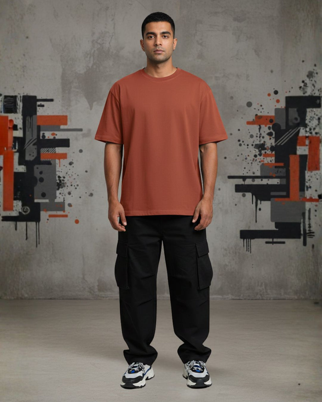 Heavy Basic Solids: Coral Unisex Oversized Classic T-Shirt – 240 GSM Heavyweight Cotton