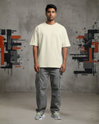 Heavy Basic Solids: Off White Unisex Oversized Classic T-Shirt – 240 GSM Heavyweight Cotton