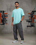 Heavy Basic Solids: Mint Unisex Oversized Classic T-Shirt – 240 GSM Heavyweight Cotton