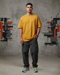 Heavy Basic Solids: Mustard Yellow Unisex Oversized Classic T-Shirt – 240 GSM Heavyweight Cotton