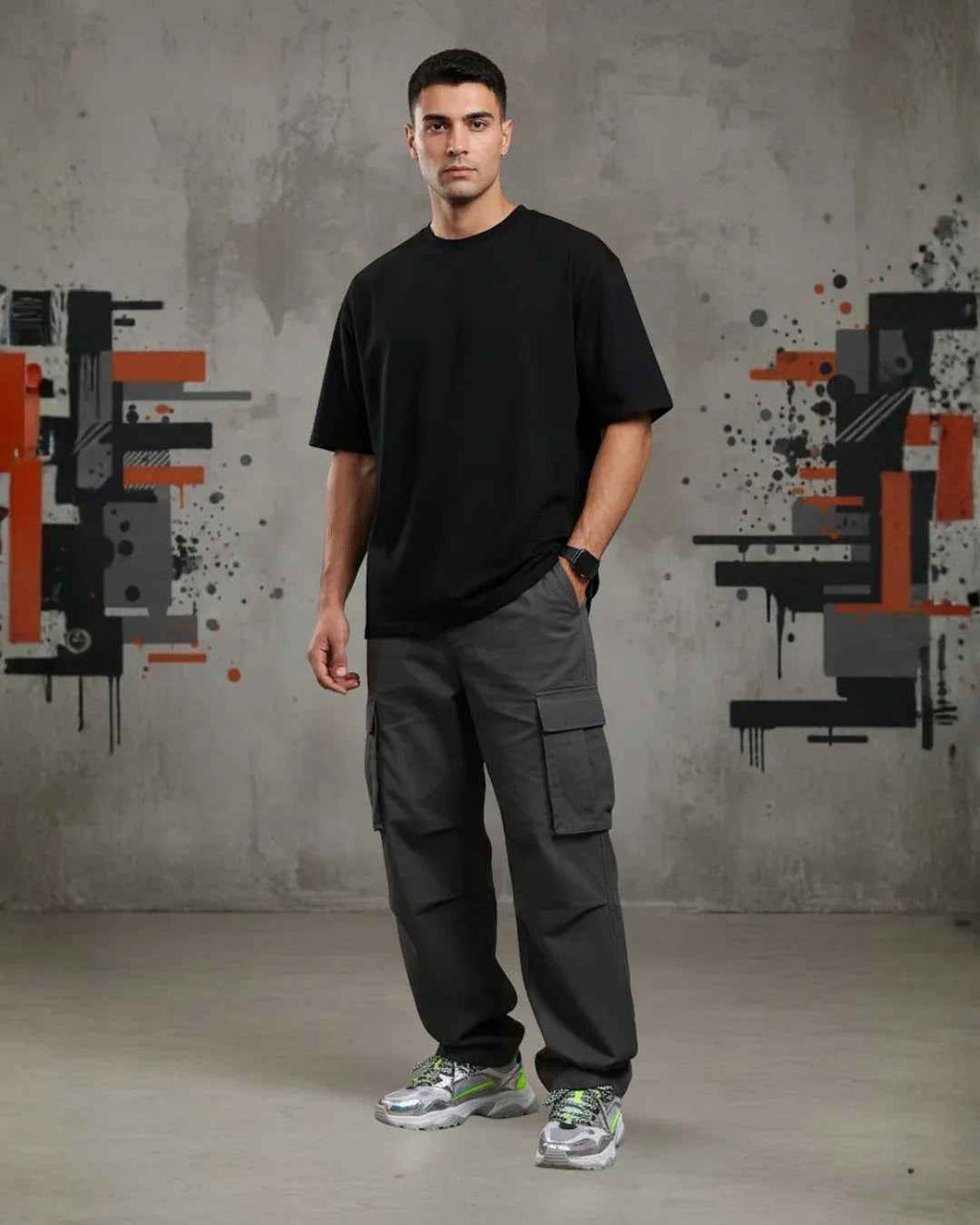 Heavy Basic Solids: Black Unisex Oversized Classic T-Shirt – 240 GSM Heavyweight Cotton