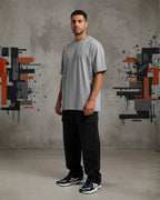 Heavy Basic Solids: Grey Unisex Oversized Classic T-Shirt – 240 GSM Heavyweight Cotton