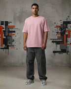 Heavy Basic Solids: Light Baby Pink Unisex Oversized Classic T-Shirt – 240 GSM Heavyweight Cotton - The PopDrop Store