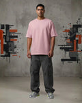 Heavy Basic Solids: Light Baby Pink Unisex Oversized Classic T-Shirt – 240 GSM Heavyweight Cotton - The PopDrop Store
