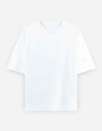 Heavy Basic Solids: White Unisex Oversized Classic T-Shirt – 240 GSM Heavyweight Cotton
