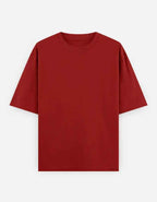 Heavy Basic Solids: Red Unisex Oversized Classic T-Shirt – 240 GSM Heavyweight Cotton
