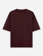 Heavy Basic Solids: Maroon Unisex Oversized Classic T-Shirt – 240 GSM Heavyweight Cotton