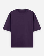 Heavy Basic Solids: Purple Unisex Oversized Classic T-Shirt – 240 GSM Heavyweight Cotton