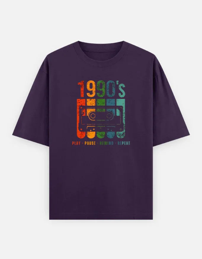 90s Glitch Era Oversized Tee - The PopDrop Store