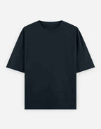 Heavy Basic Solids: Navy Blue Unisex Oversized Classic T-Shirt – 240 GSM Heavyweight Cotton