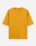 Heavy Basic Solids: Golden Yellow Unisex Oversized Classic T-Shirt – 240 GSM Heavyweight Cotton
