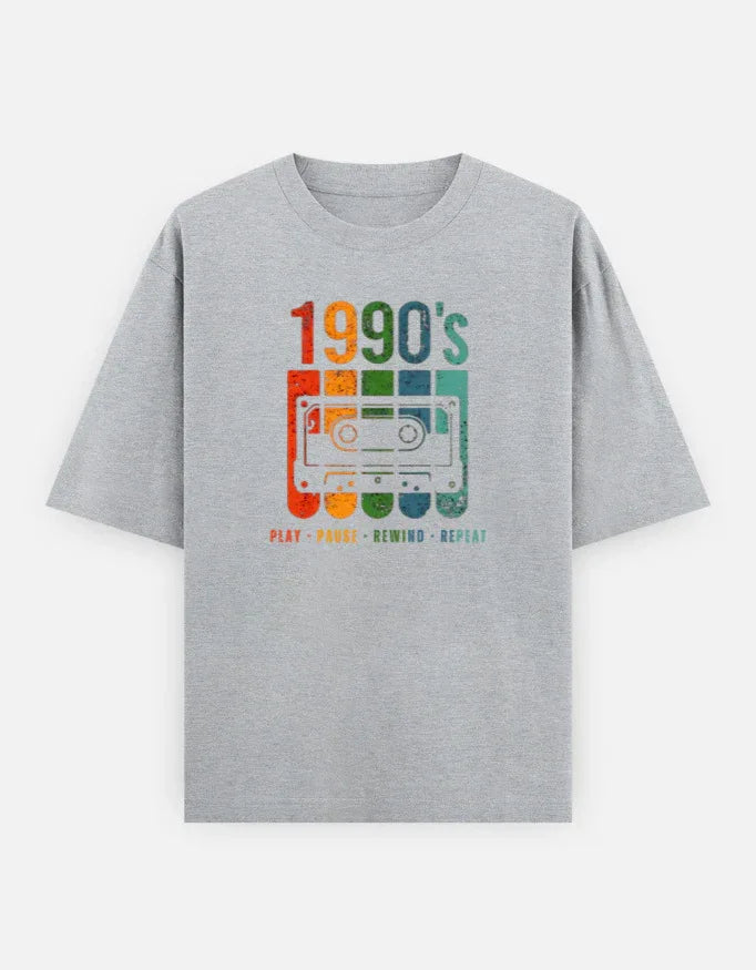 90s Glitch Era Oversized Tee - The PopDrop Store