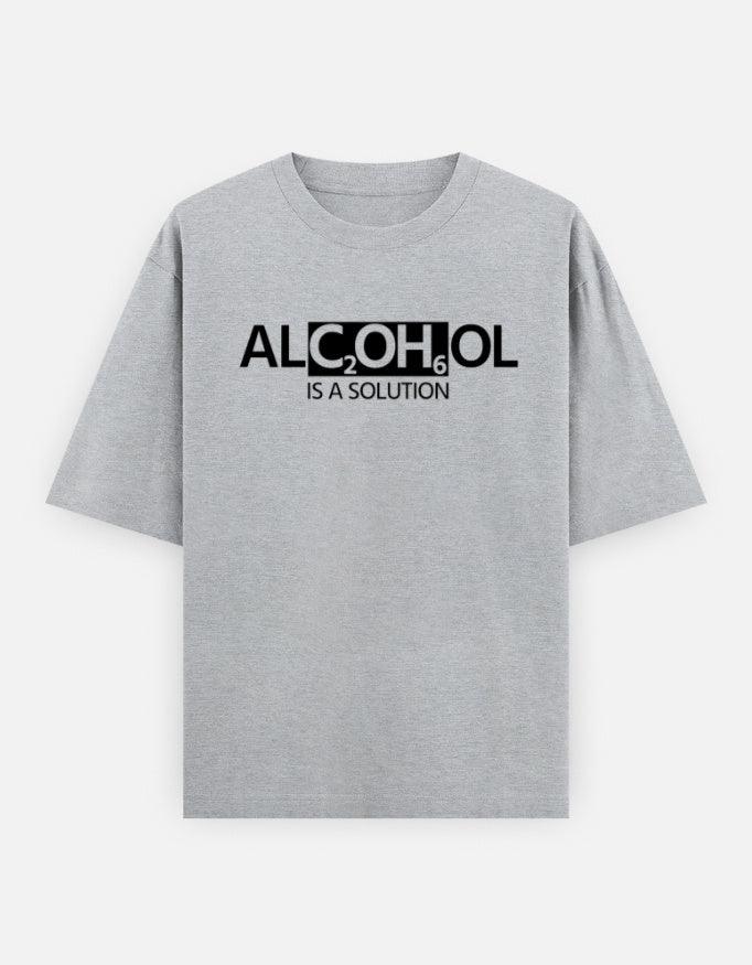 ALC2OH6OL IS A SOLUTION OVERSIZED TEE - The PopDrop Store