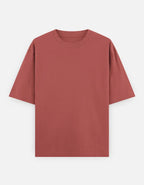 Heavy Basic Solids: Coral Unisex Oversized Tee - The PopDrop Store