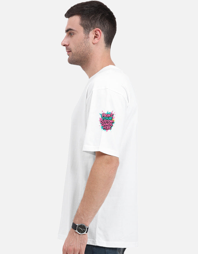 Custom Chaos Oversized T-Shirt (Dark Shades) – Your Design, Your Rules