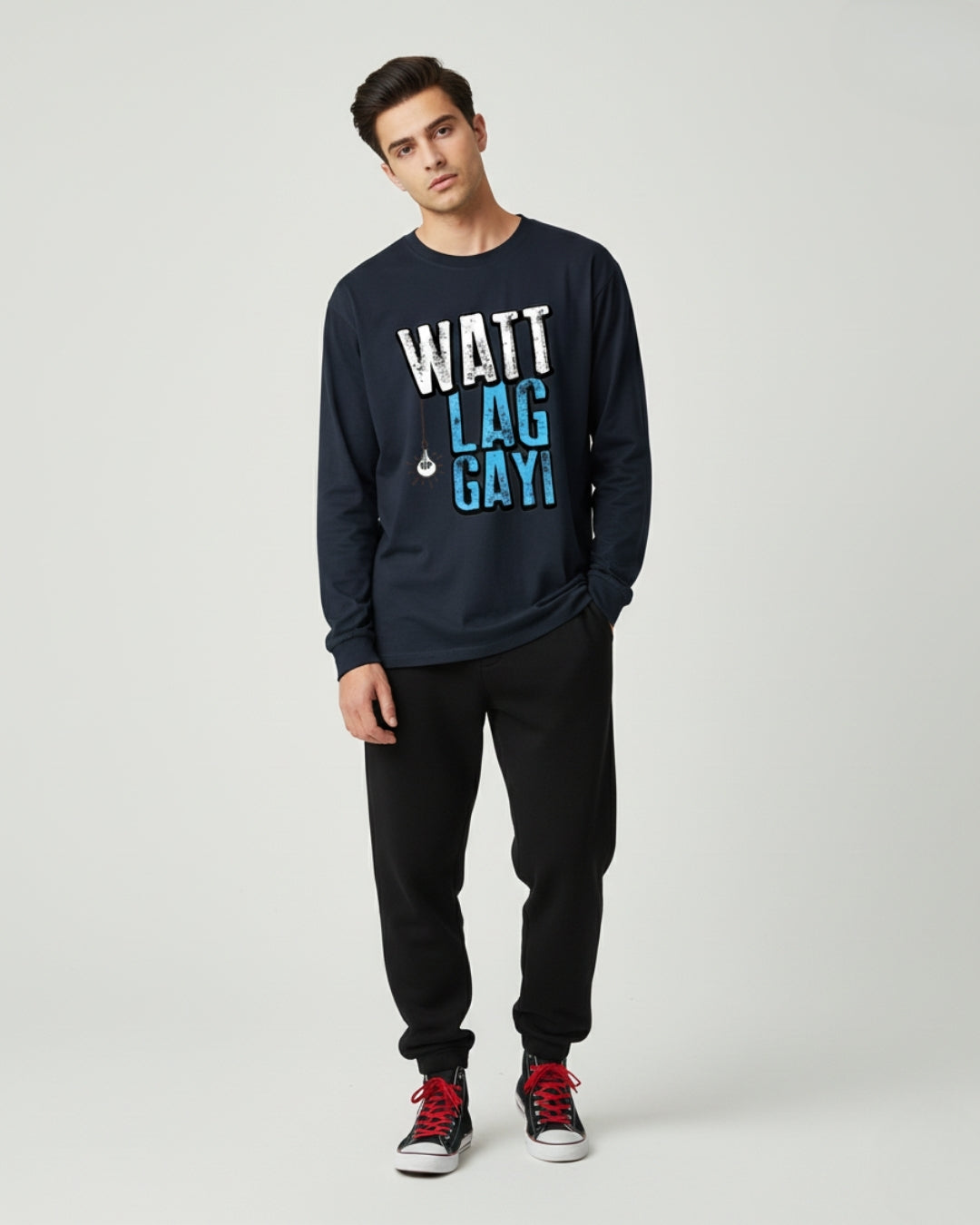 Watt Lag Gayi Men's Full Sleeve T-Shirt