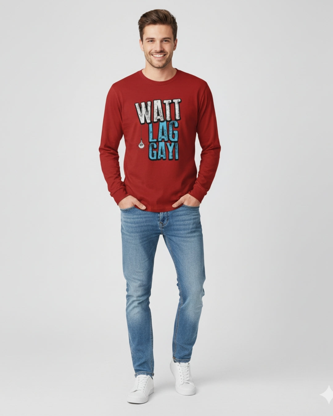 Watt Lag Gayi Men's Full Sleeve T-Shirt