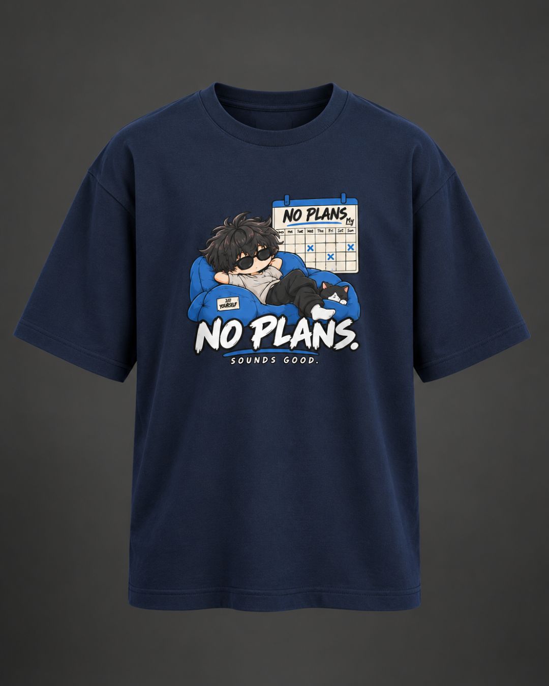 No Plans. Sounds Good. Chibli Oversized T-Shirt