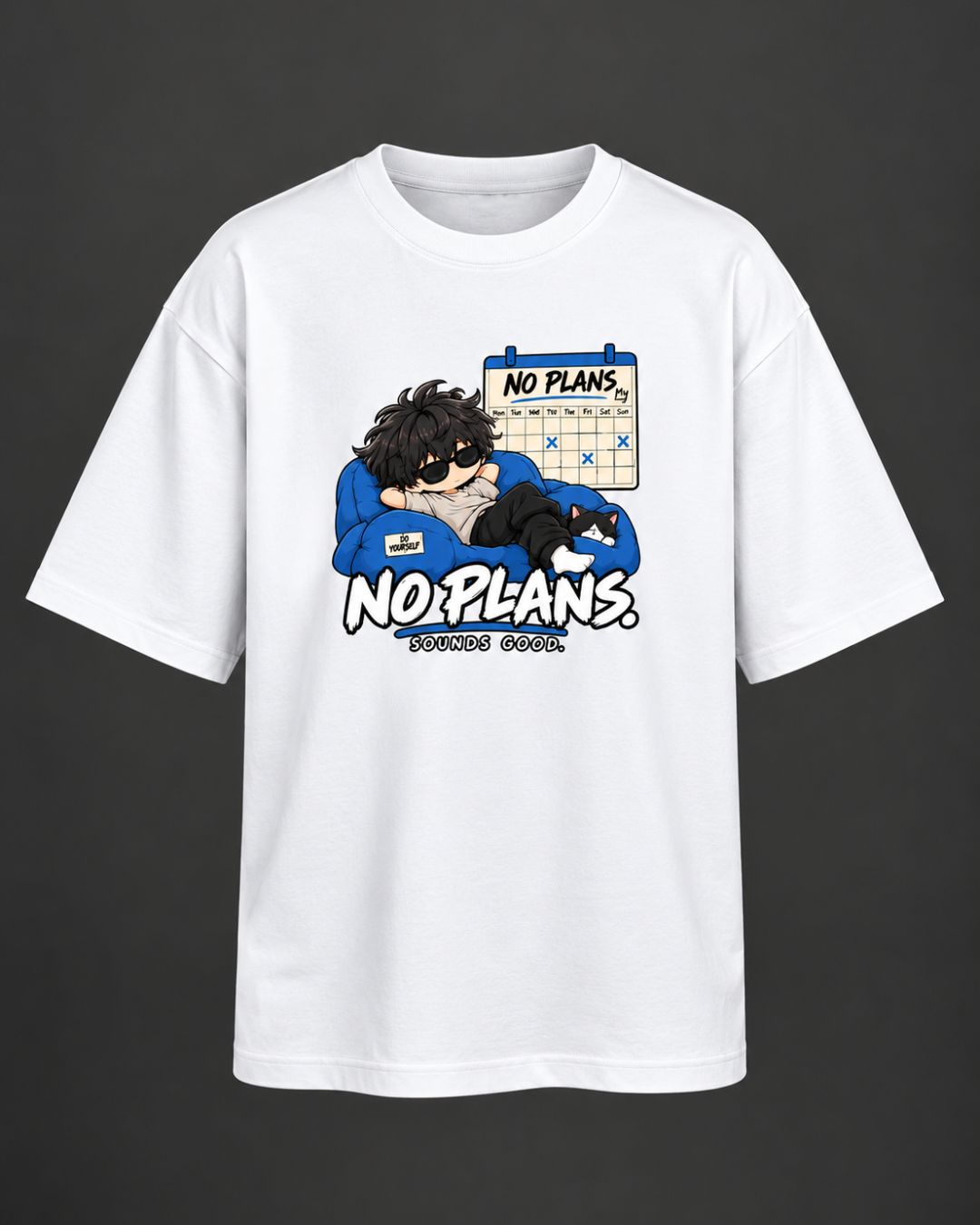 No Plans. Sounds Good. Chibli Oversized T-Shirt