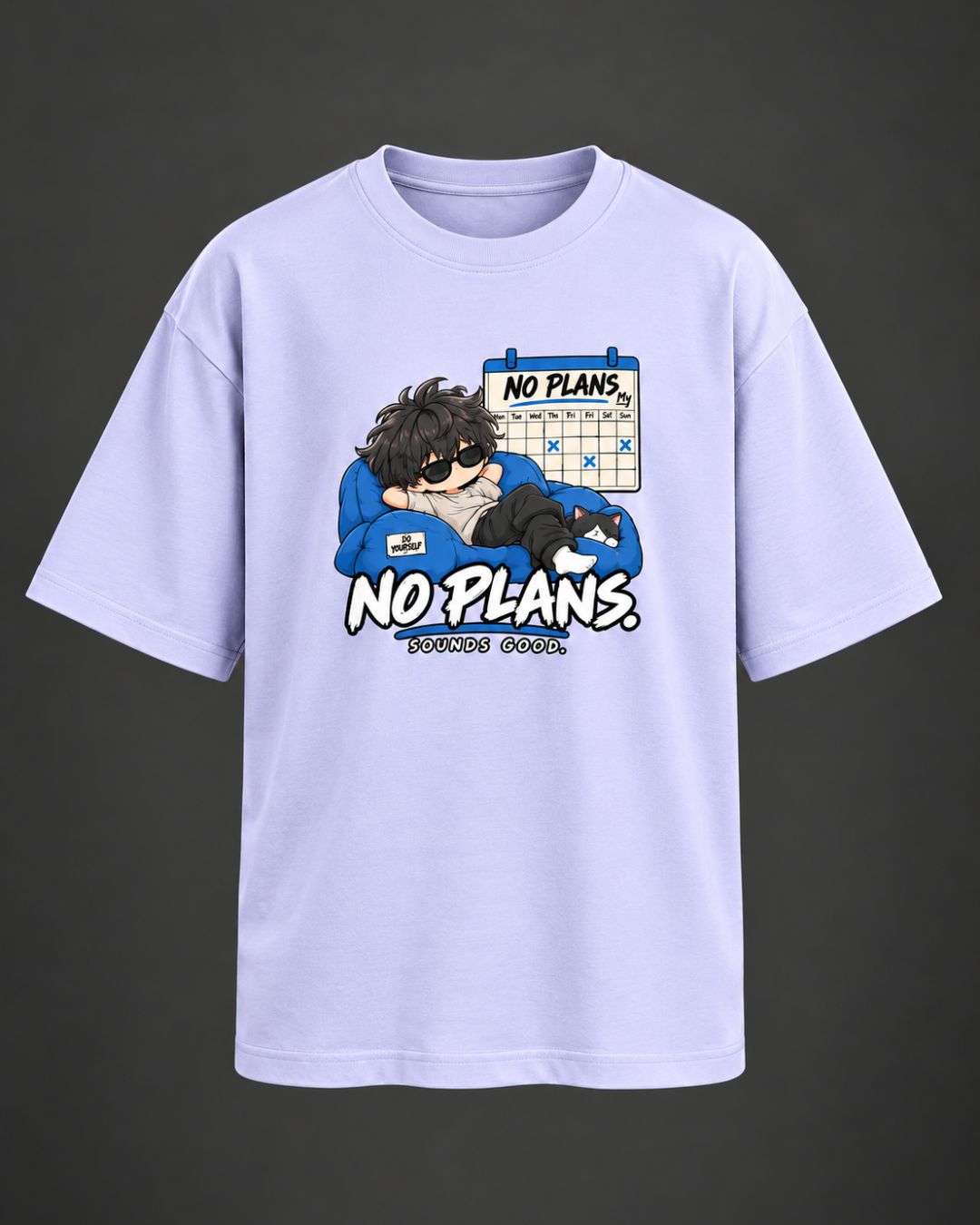 No Plans. Sounds Good. Chibli Oversized T-Shirt