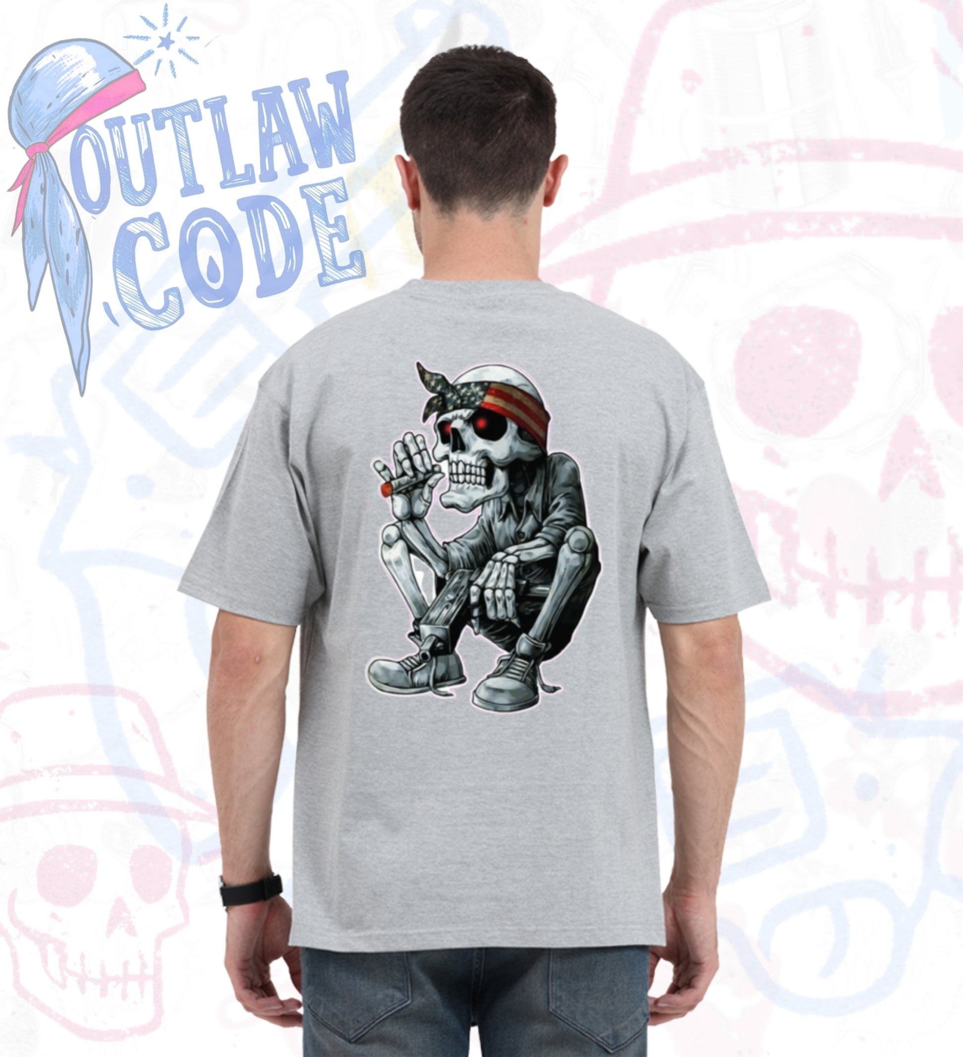 BLUNT BONES OVERSIZED TEE – SKELETON SMOKING TEE BY POPDROP