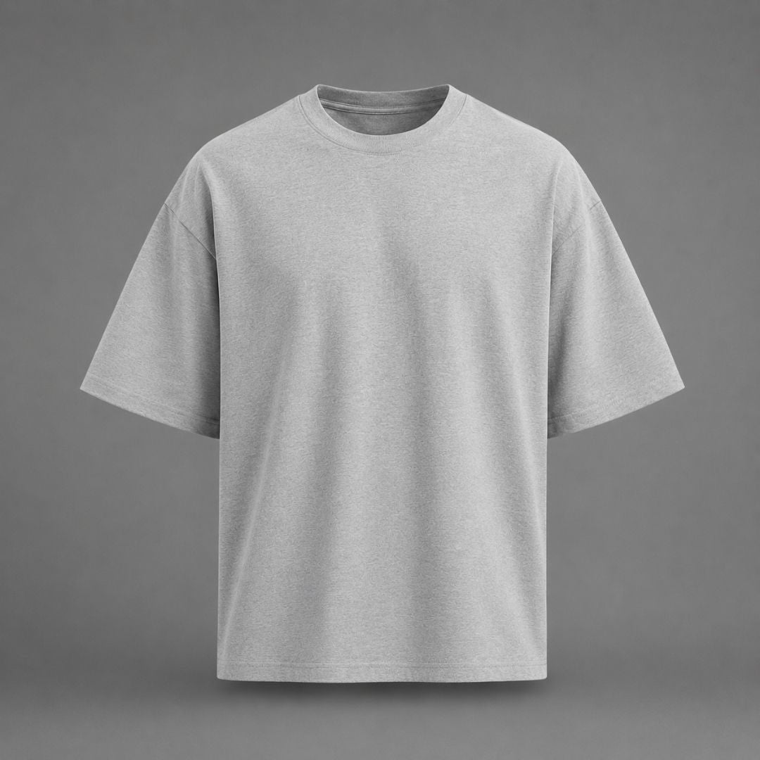 Essentials Heavy Basic Grey Oversized T-Shirt