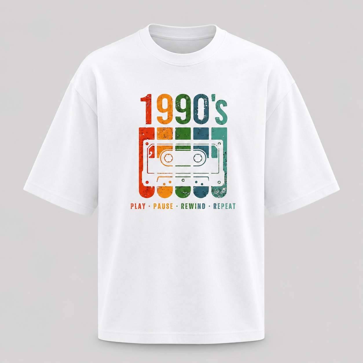 Artwear 90s Glitch Graphic Oversized T-Shirt