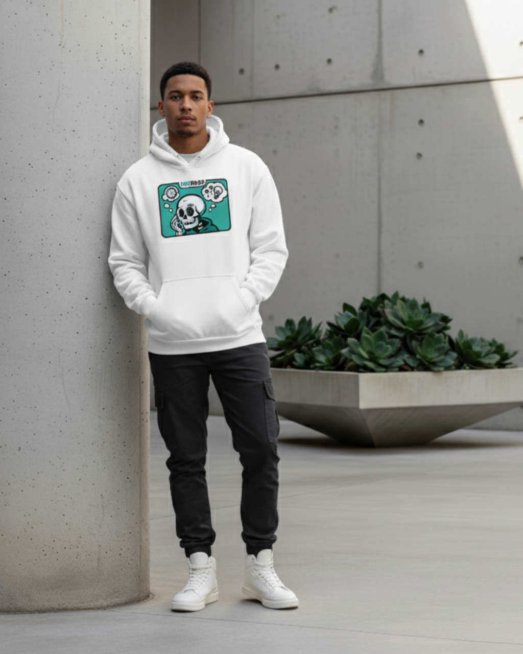 Eternal Debate Club Hoodie — Neon Skeleton Streetwear