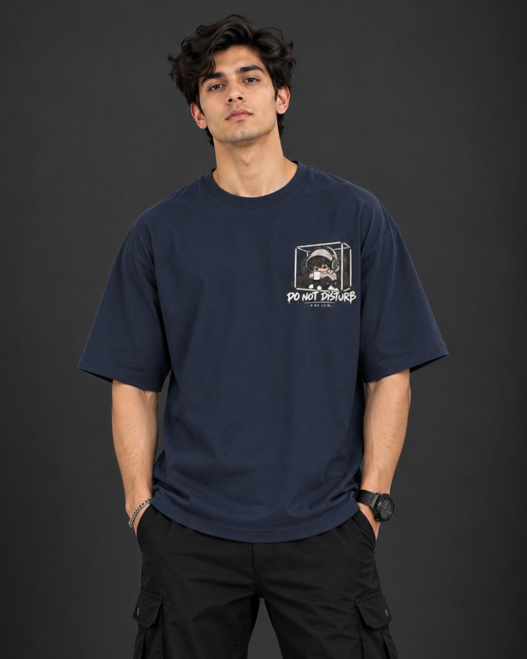 Do Not Disturb × Mental Pause Chibli Oversized T-Shirt