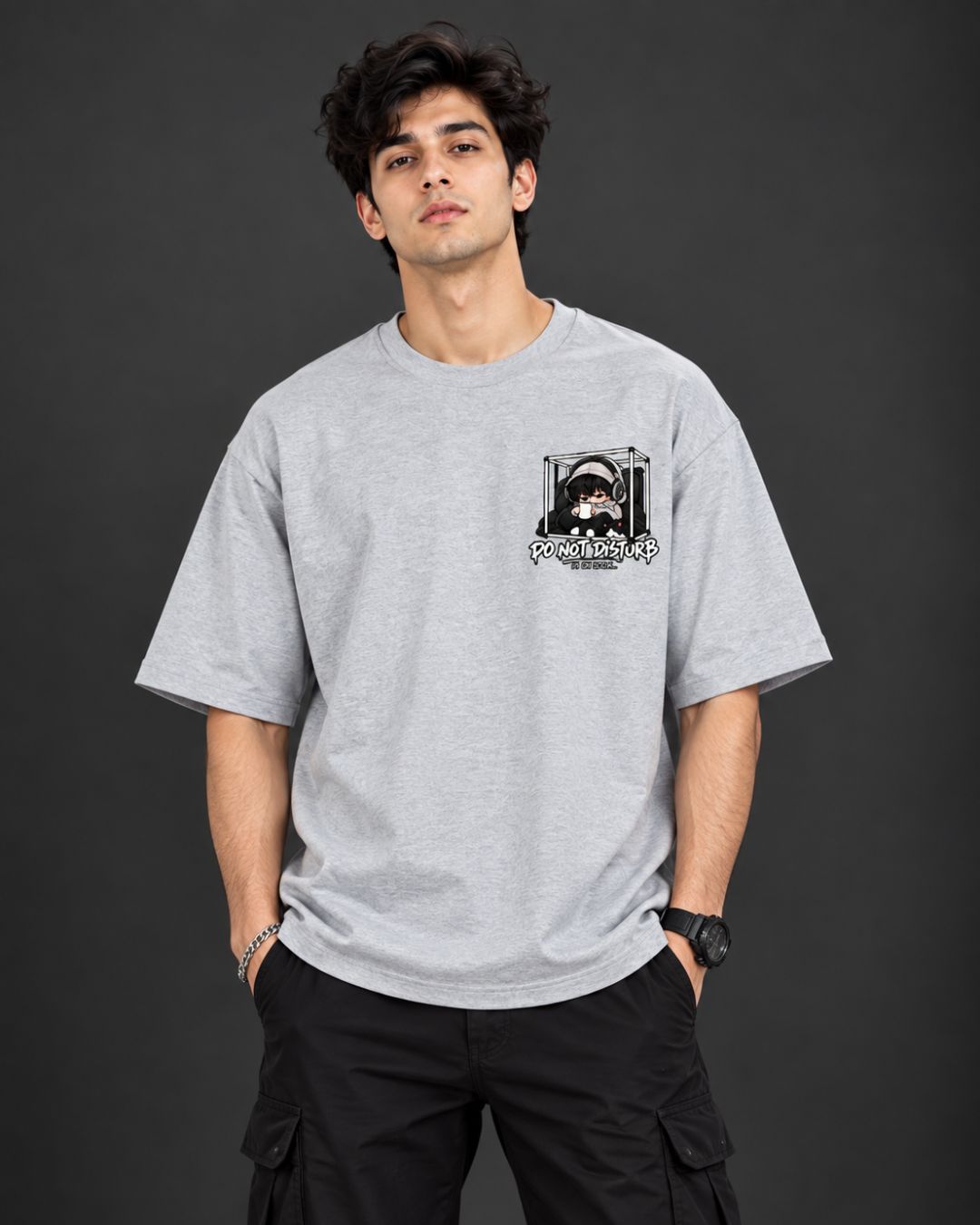 Do Not Disturb × Mental Pause Chibli Oversized T-Shirt
