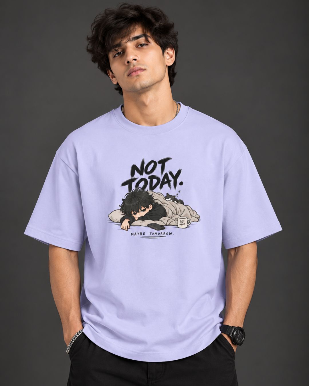 Just Exist Graphic Oversized T-Shirt