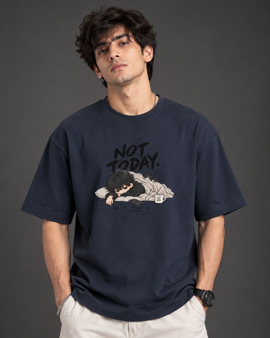 Just Exist Graphic Oversized T-Shirt