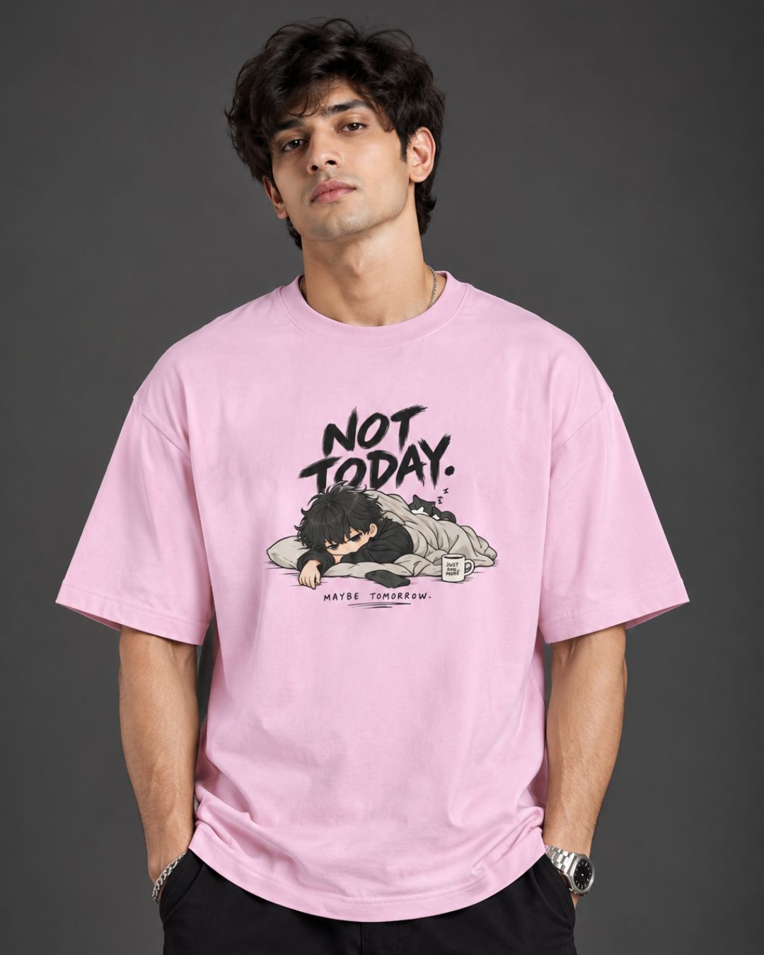 Just Exist Graphic Oversized T-Shirt