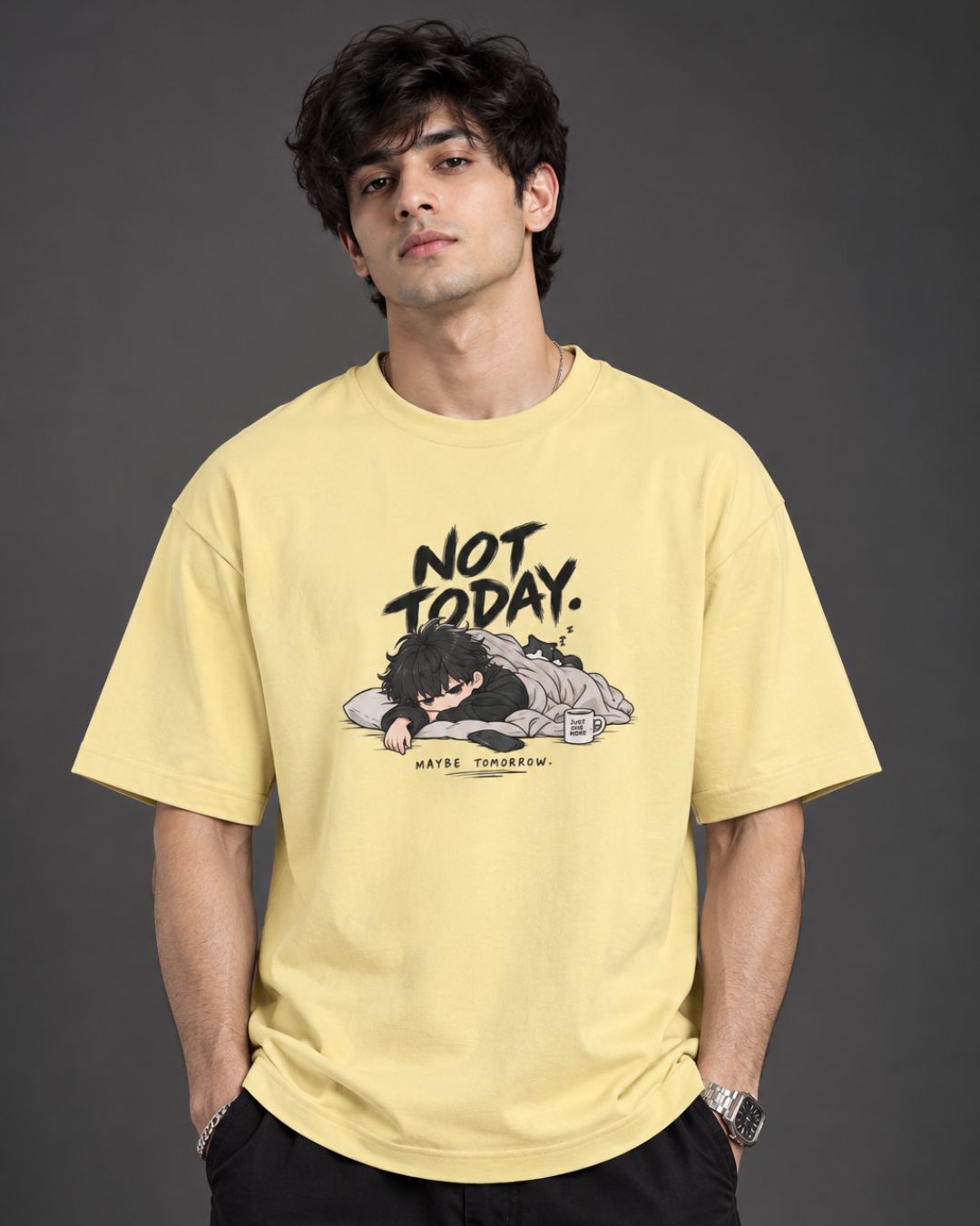 Just Exist Graphic Oversized T-Shirt