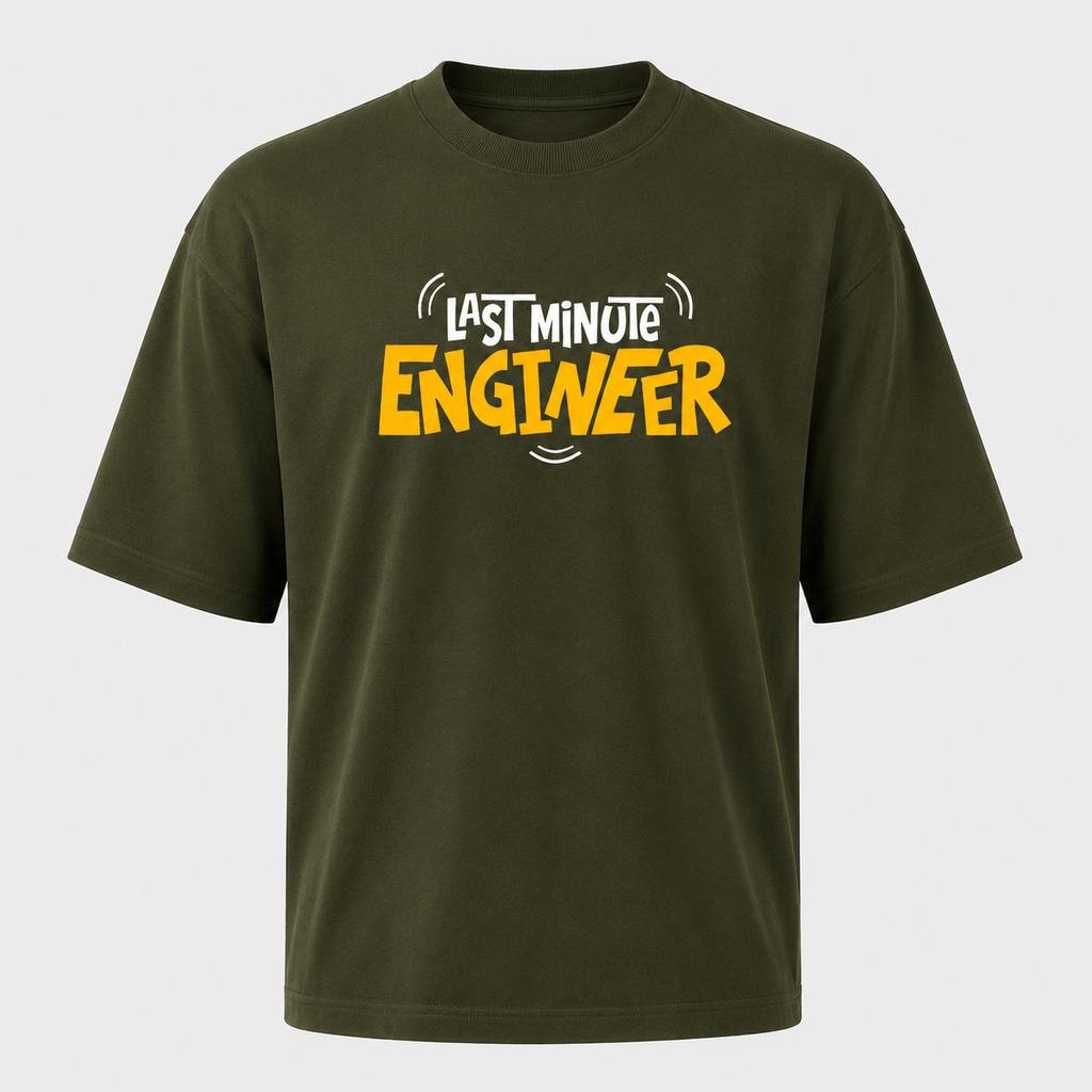 Artwear Last Minute Engineer Oversized T-Shirt