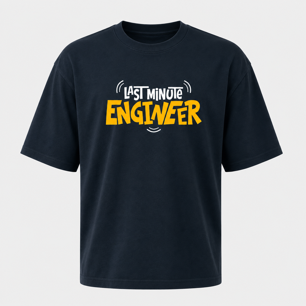 Artwear Last Minute Engineer Oversized T-Shirt