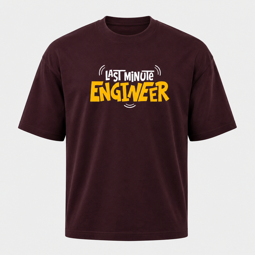Artwear Last Minute Engineer Oversized T-Shirt