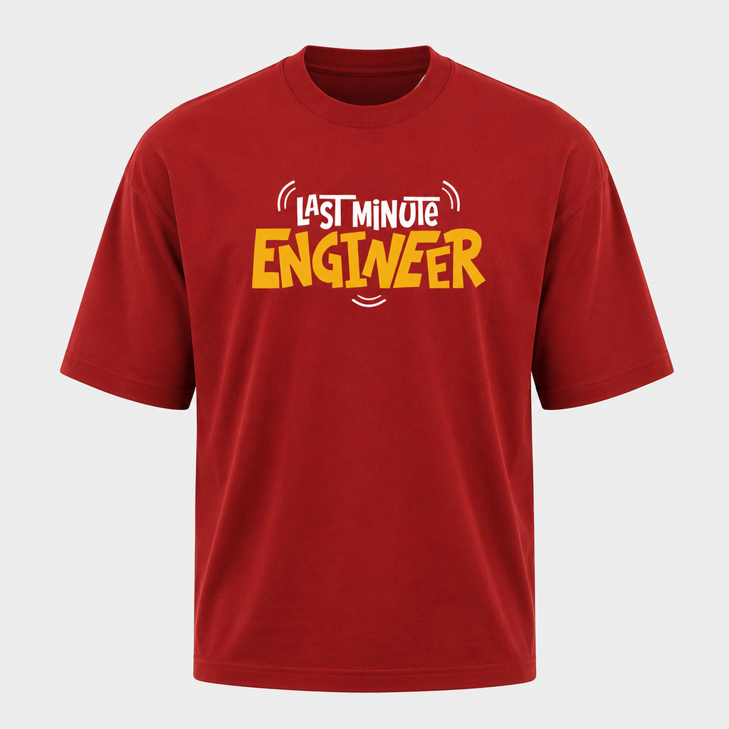 Artwear Last Minute Engineer Oversized T-Shirt