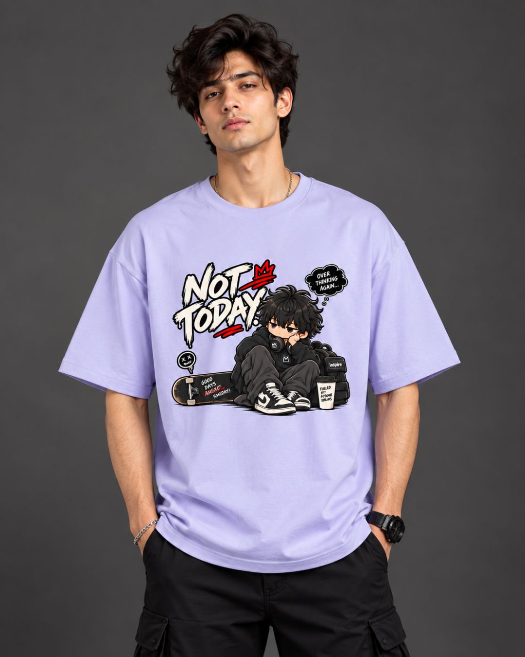 Not Today Chibli Oversized T-Shirt