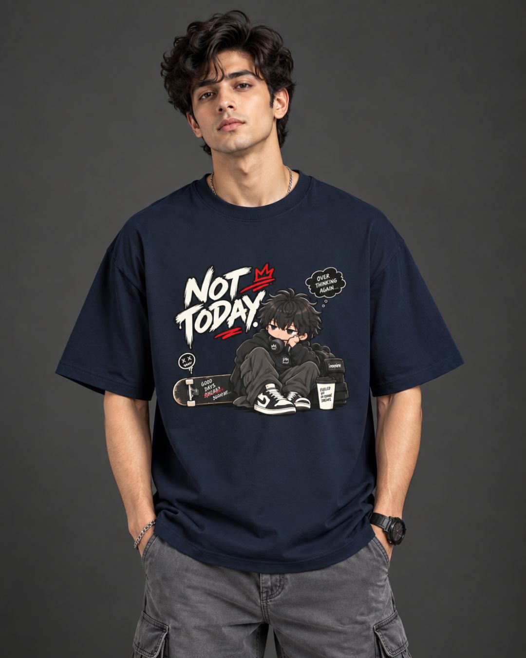 Not Today Chibli Oversized T-Shirt