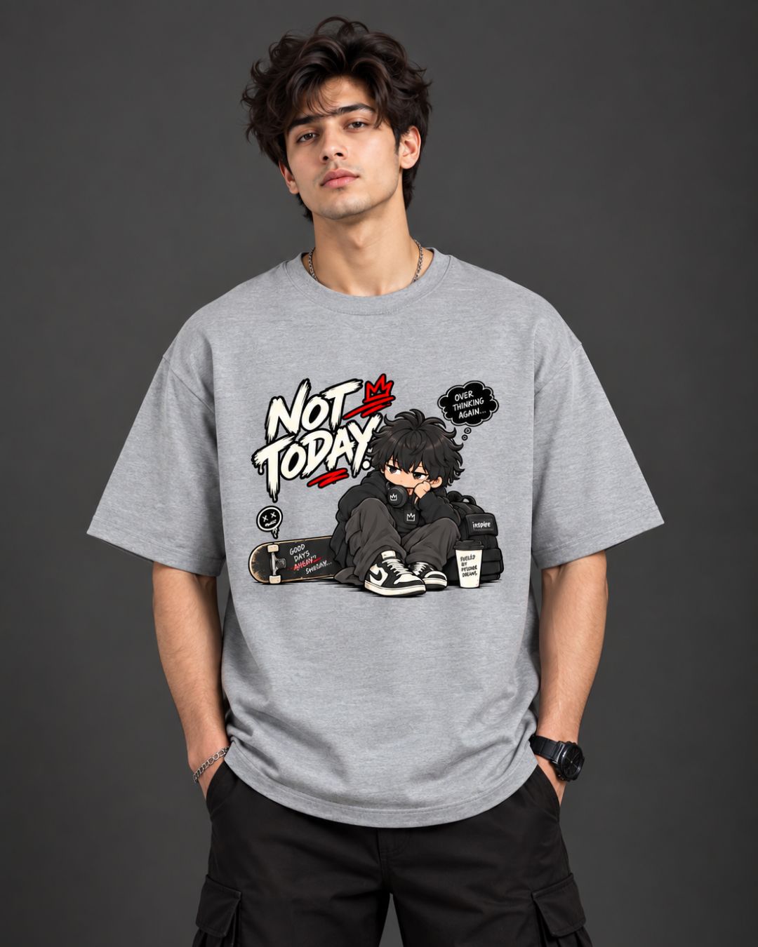 Not Today Chibli Oversized T-Shirt