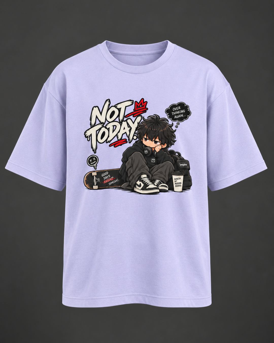 Not Today Chibli Oversized T-Shirt