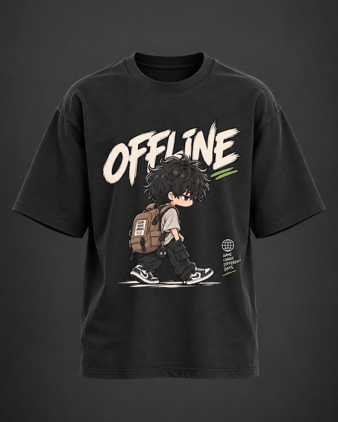 Offline. Good Days Ahead. Chibli Oversized T-Shirt