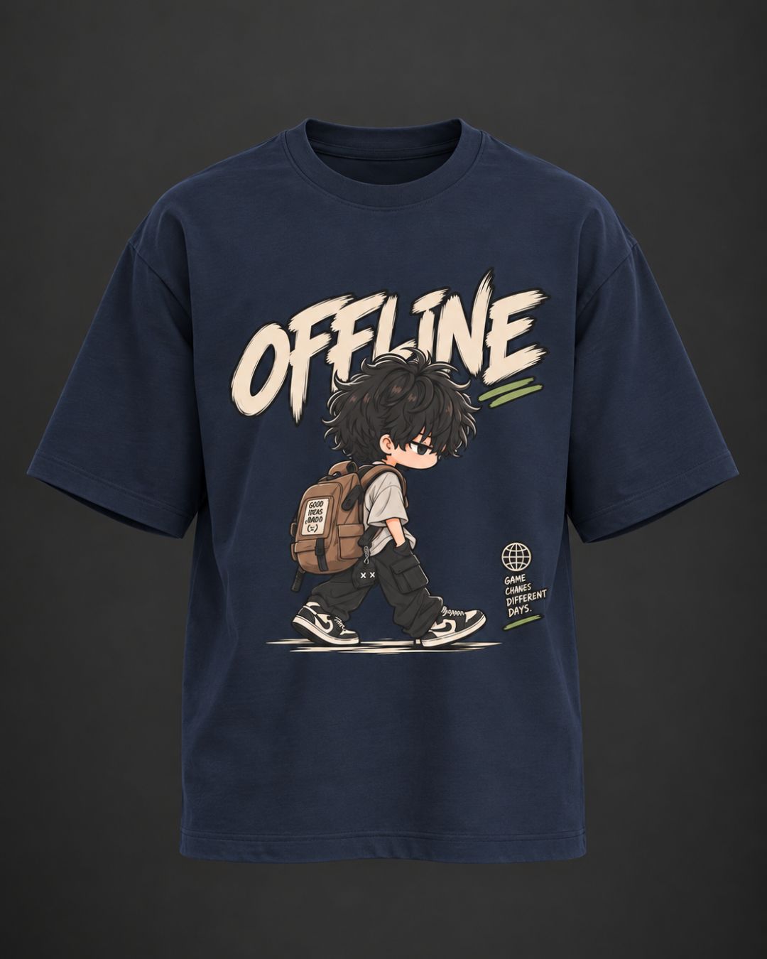 Offline. Good Days Ahead. Chibli Oversized T-Shirt