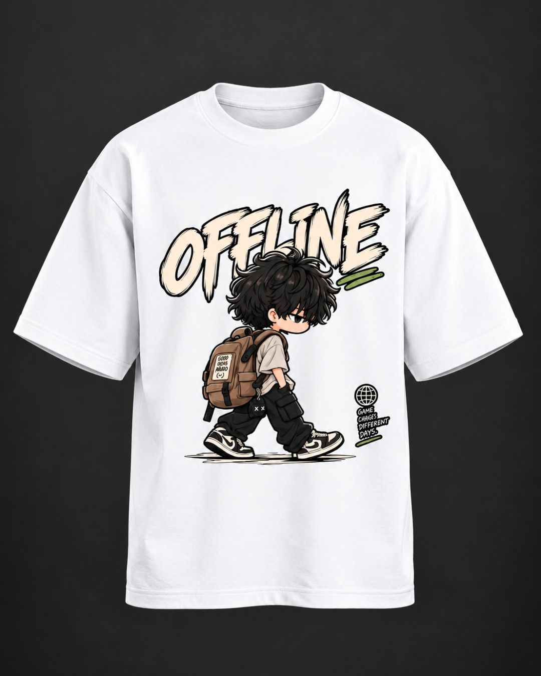 Offline. Good Days Ahead. Chibli Oversized T-Shirt