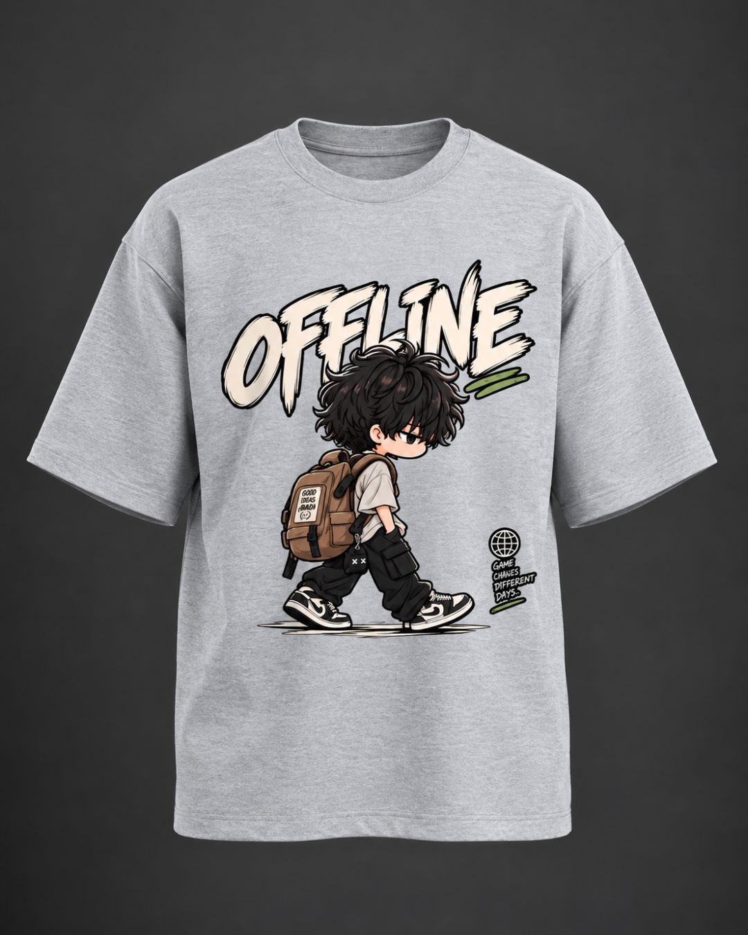 Offline. Good Days Ahead. Chibli Oversized T-Shirt