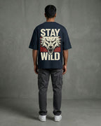 Stay Wild — Wolf Graphic Oversized T-Shirt