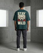 Stay Wild — Wolf Graphic Oversized T-Shirt