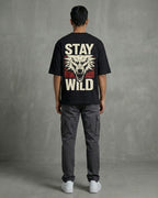 Stay Wild — Wolf Graphic Oversized T-Shirt