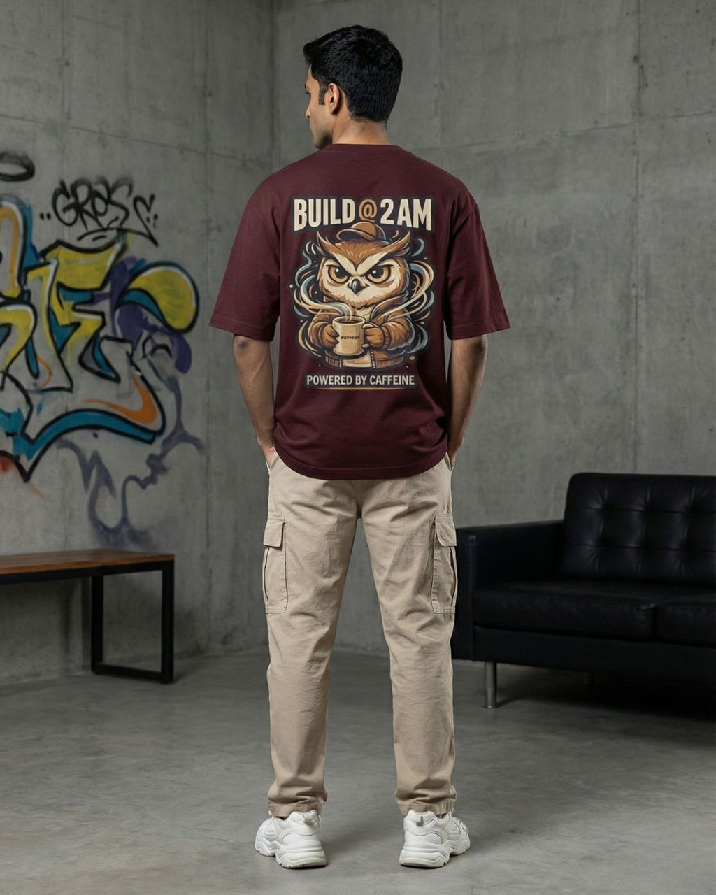 Build @ 2AM — Oversized Streetwear T-Shirt